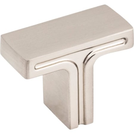 Jeffrey Alexander 1-3/8" Overall Length Satin Nickel Rectangle Anwick Cabinet Knob 867SN